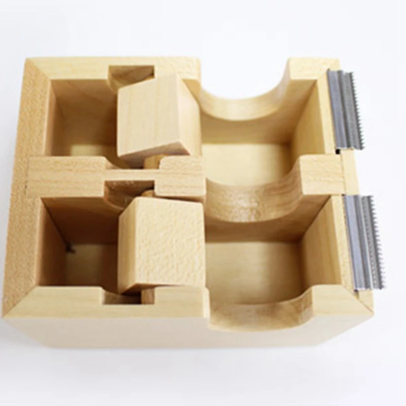 

Creative Wooden Double Tape Dispenser Adhesive Masking Tape Organizer Cutter Stand Holder Desktop Office School Supplies