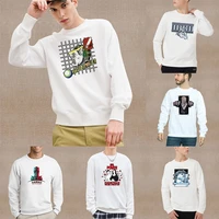 men spring autumn round neck sweatshirt harajuku sculpture printing trend male loose pullover clothes teenagers streetwear tops