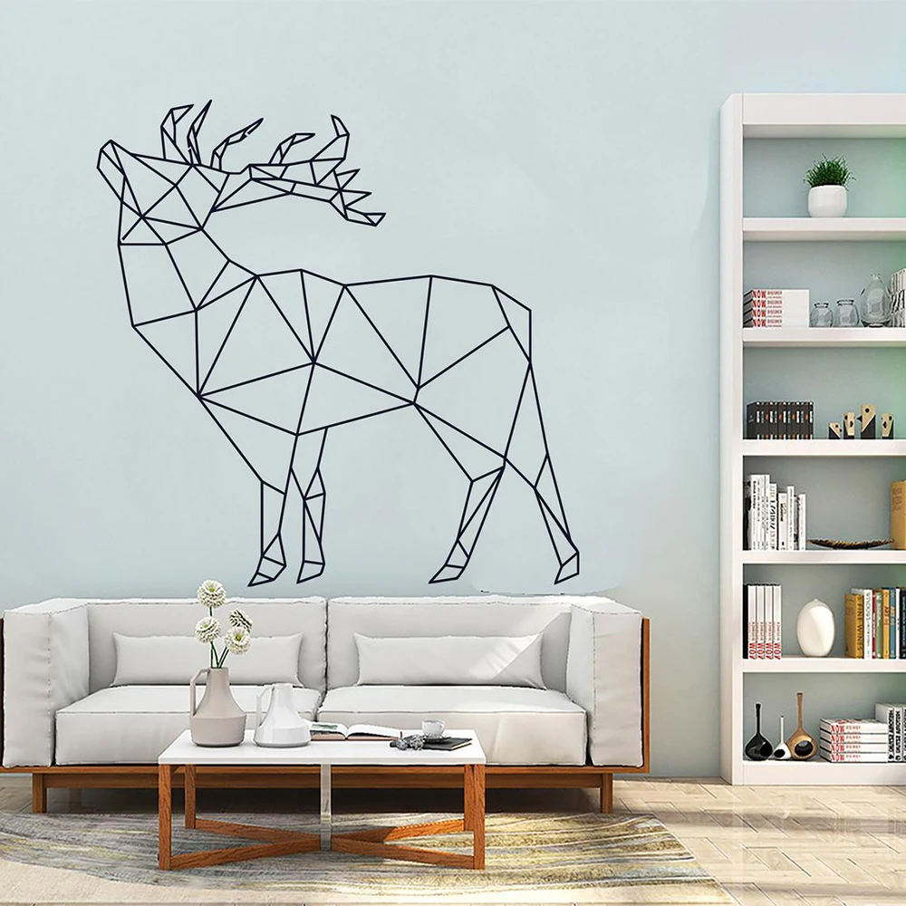 

Animal Abstract Polygonal Wall Decals Geometric Art Deer Wall Stickers for Home Interior Decor Design Vinyl Decal Murals B431