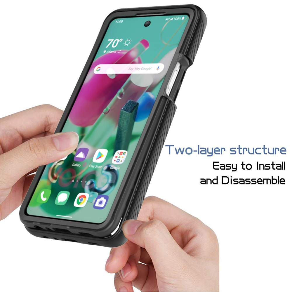 

Luxury Transparent Clear Shockproof Phone Case for LG K92 5G Q70 Velvet Stylo 5 6 K40 X420 K51S K31 Q51 K61 K41S V50 60 G8 ThinQ