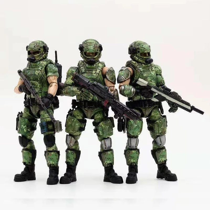 3 action figures 1/18 JOYTOY фигурка русская армейская камуфляжная Униформа солдатские Фигурки Коллекционная игрушка военная модель Рождественский подарок для мужчин - Цвет: 3 action figures