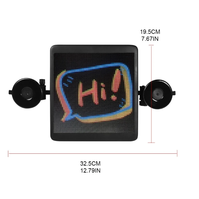 

Car LED Display Screen App control bluetooth Expression Picture DIY Scrolling LED Sign Full Color Car Rear Window Monitor