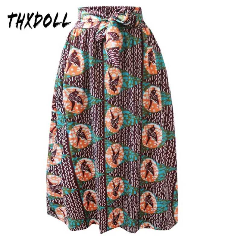 Африканская юбка с принтом яркие цвета Модные Этнические женские свадебные