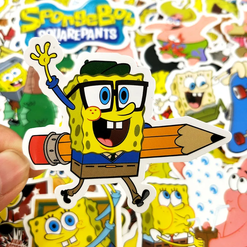 50 шт. Губка Боб мультфильм Граффити наклейки для мотоцикла ноутбук багаж