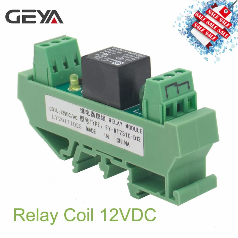 GEYA 1 канальный релейный модуль AC/DC 24 в 12 В 230VAC на din-рейке GSM релейный модуль управления таймером