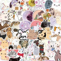 103050pcs cartoon rabbit cute decal sticker kids toys diy luggage laptop ipad stationery box delicate stickers wholesale