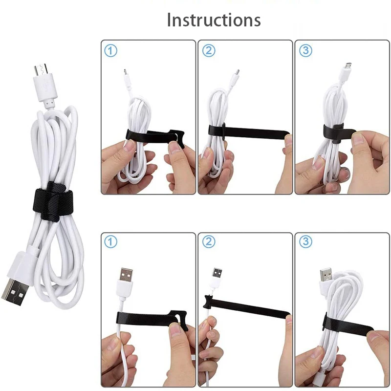 50 шт. клей петля крюк нейлон и ремешок кабельные стяжки многоразовые скрепленная