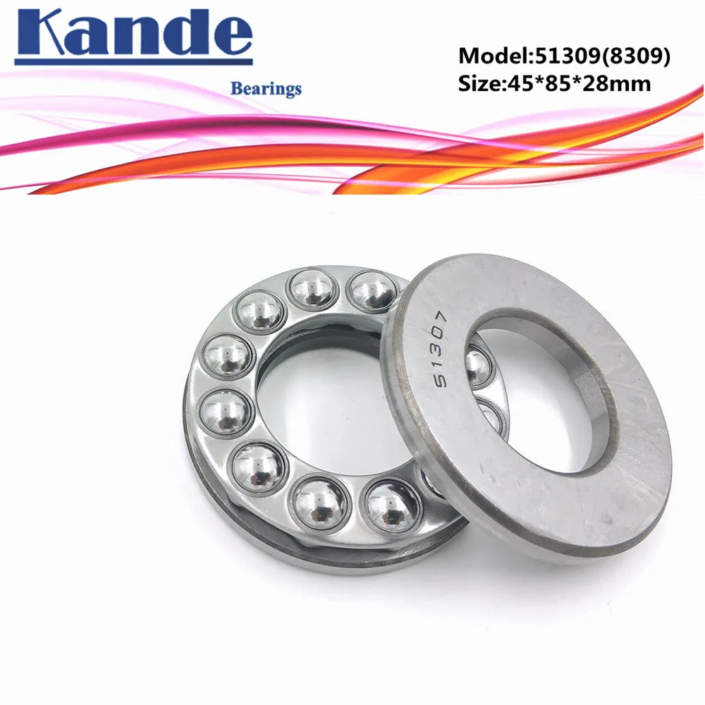 Kande 51309 8309 45x85x28 подшипник 1 шт. плоский упорный шарикоподшипник Осевой Упорный |