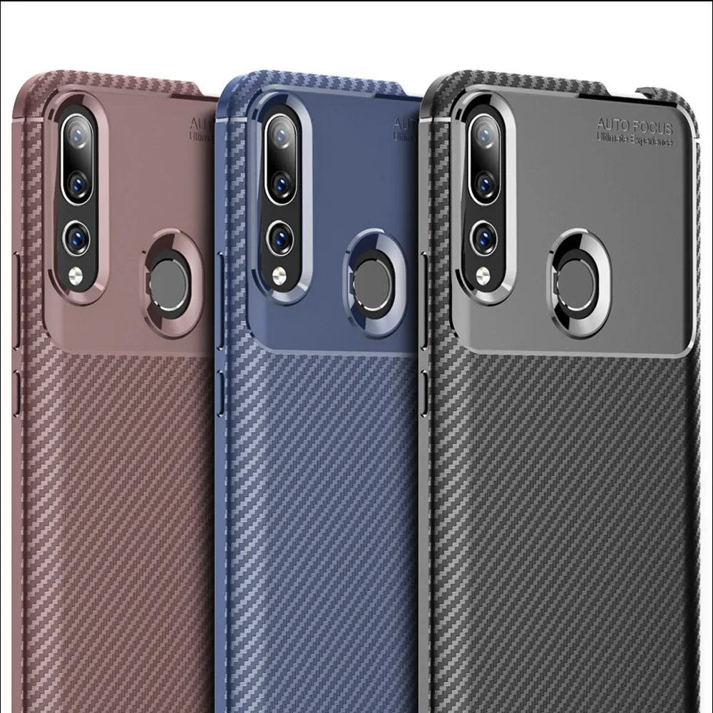 Чехол из углеродного волокна для Huawei Honor 9X Премиум ЕС глобальный ТПУ силикон