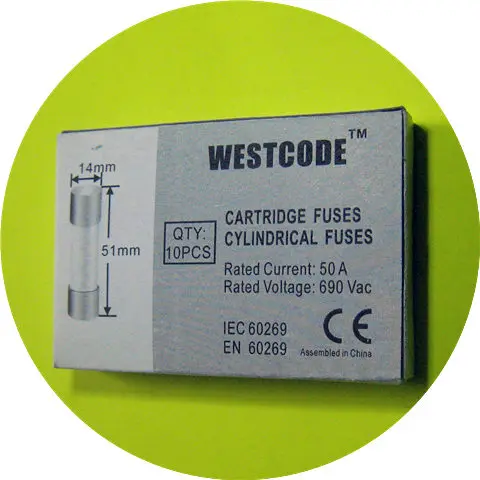 

West yards westcode high quality fuse 50 a 690 v 14 x51 mm fuse