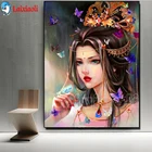 5D квадратная алмазная живопись с бабочкой сказочная Алмазная вышивка full round 5d diy Ручная работа Стразы классическая красота живопись,