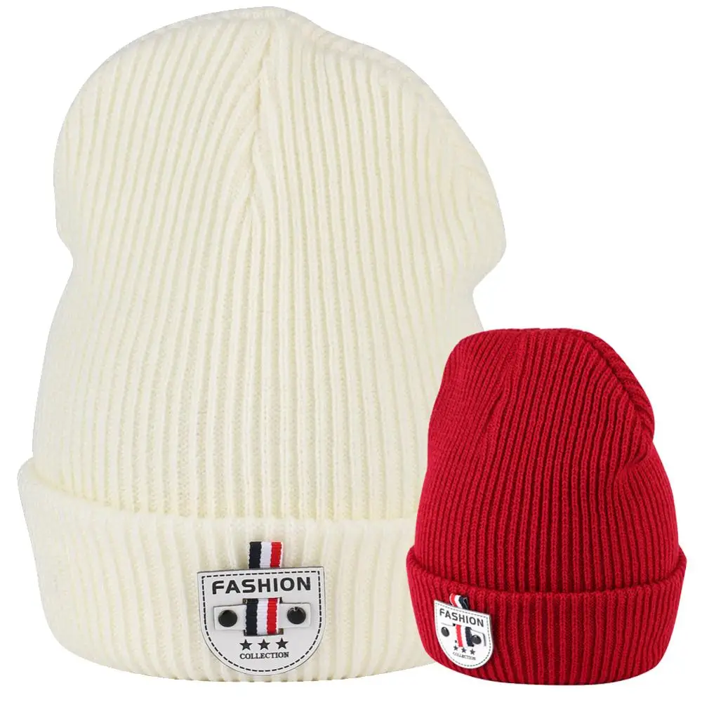 Мужские зимние шапки черная вязаная женская шапка короткая теплые однотонные