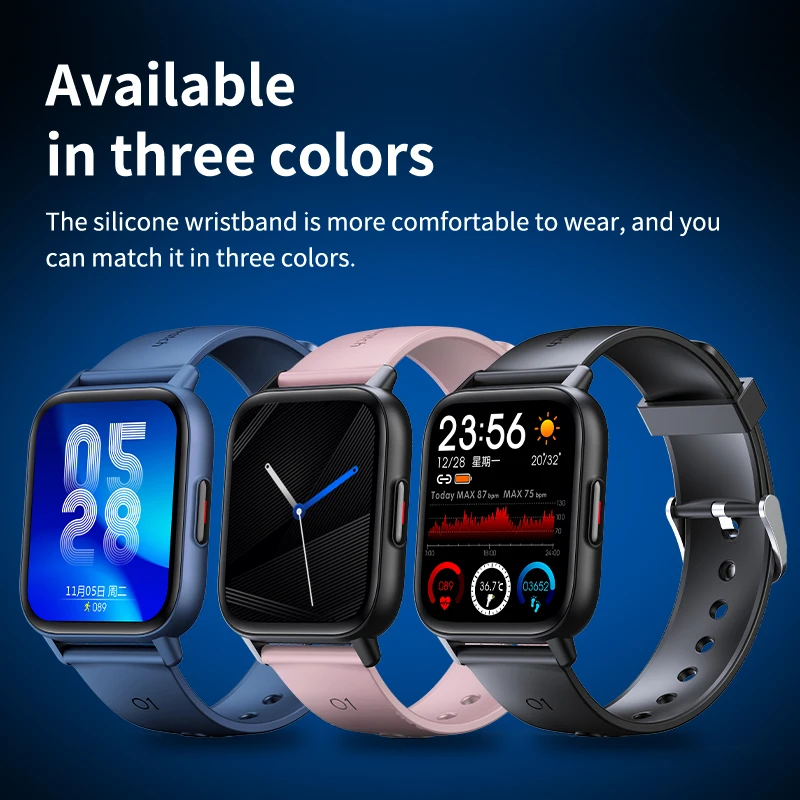 

LIGE New Body Temperature Smart Watch Women 1.69 Inch Full Touch Fitness Real-Time Activity Tracker Sports Ladies Smartwatch Men