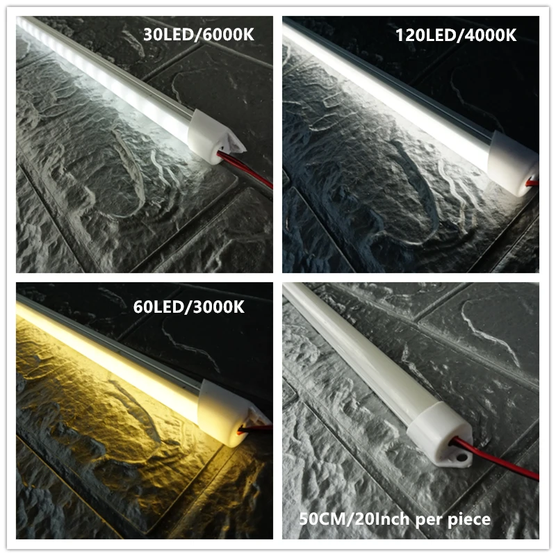 5 шт./упаковка Жесткая светодиодная ленсветильник 12 в пост. Тока 20 дюймов 2835 60 120/240