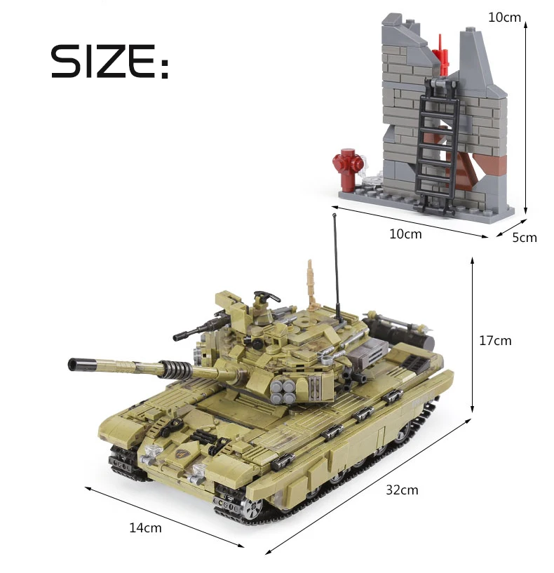 

1386pcs Military Tracked Tank Scorpio Tiger Tank With Infantry Figures Large Bricks Model Building Blocks Toys For Children Gift