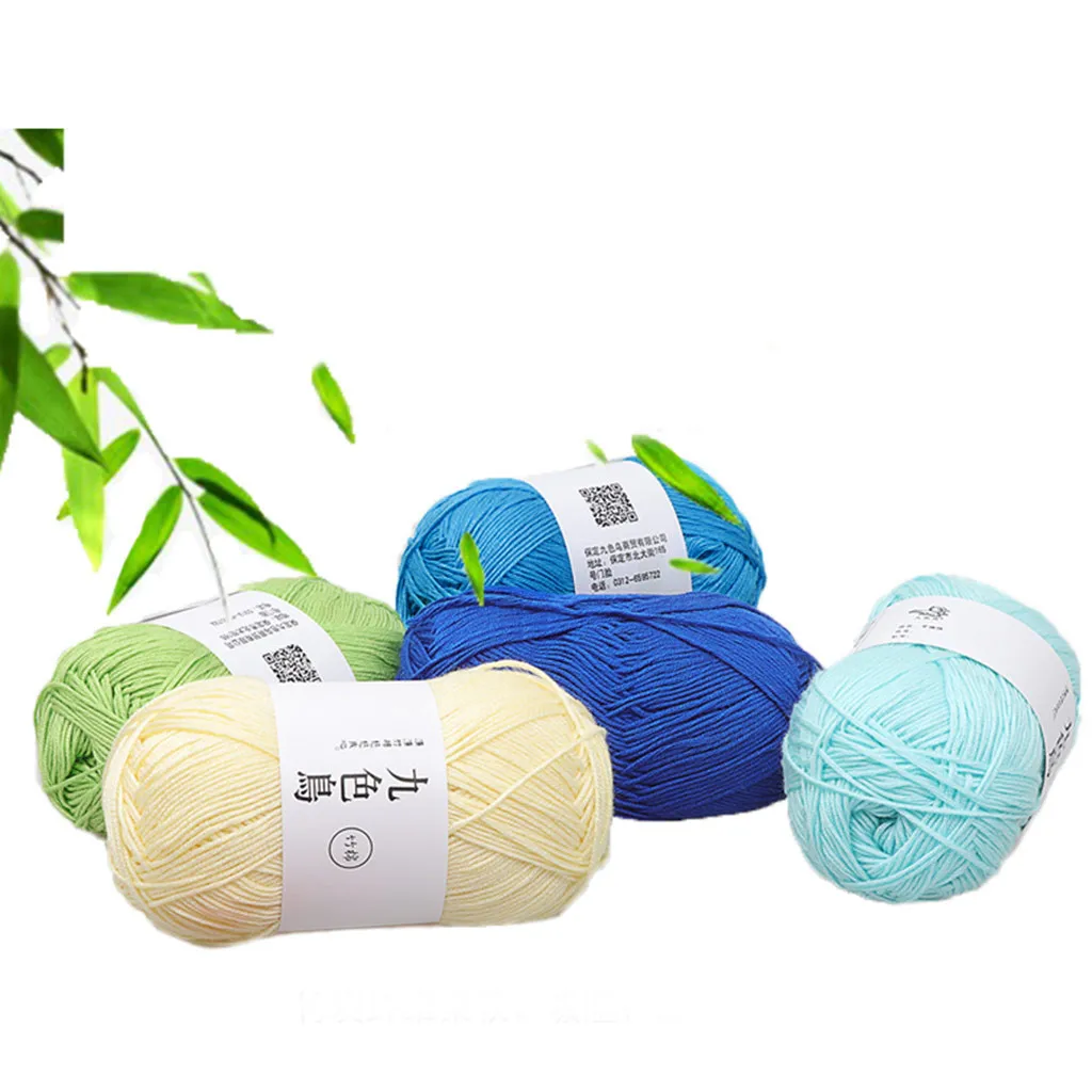 50 г/шарики Tiansi бамбуковый уголь хлопковая Детская Пряжа вязальная пряжа тонкая
