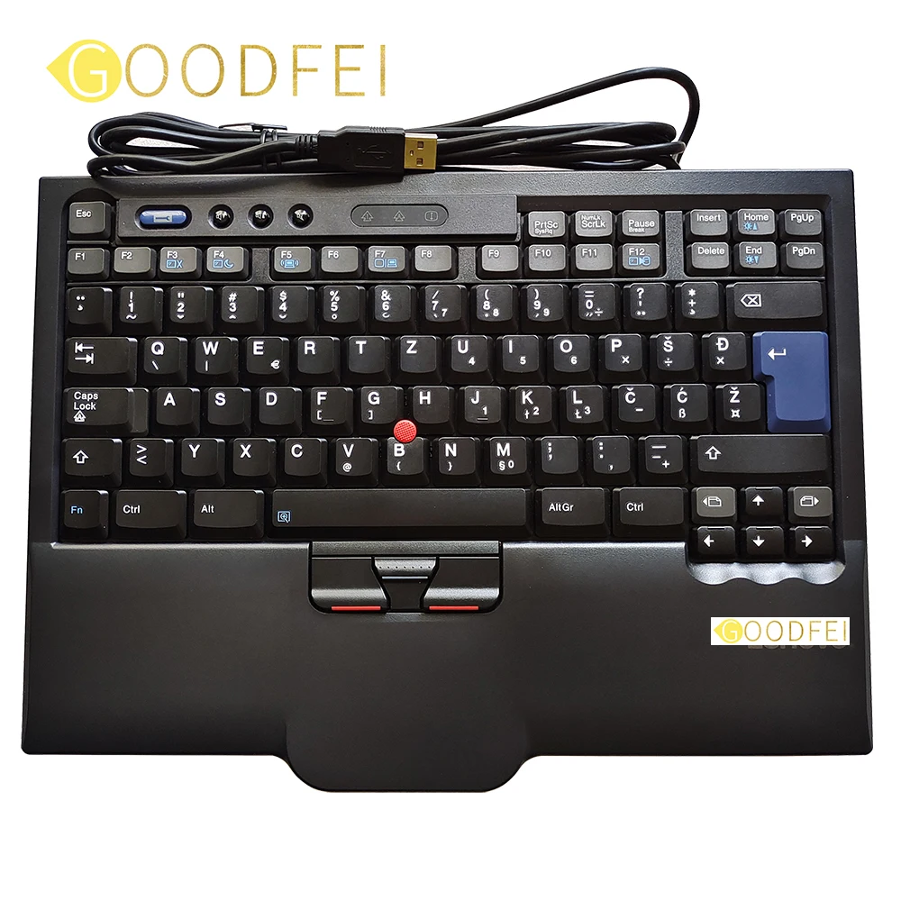 

Genuine for Lenovo ThinkPad 8845 SK8845 SK-8845CR UltraNav USB Keyboard Trackpoint Slovenian 00MV975 01MP574 Big Enter
