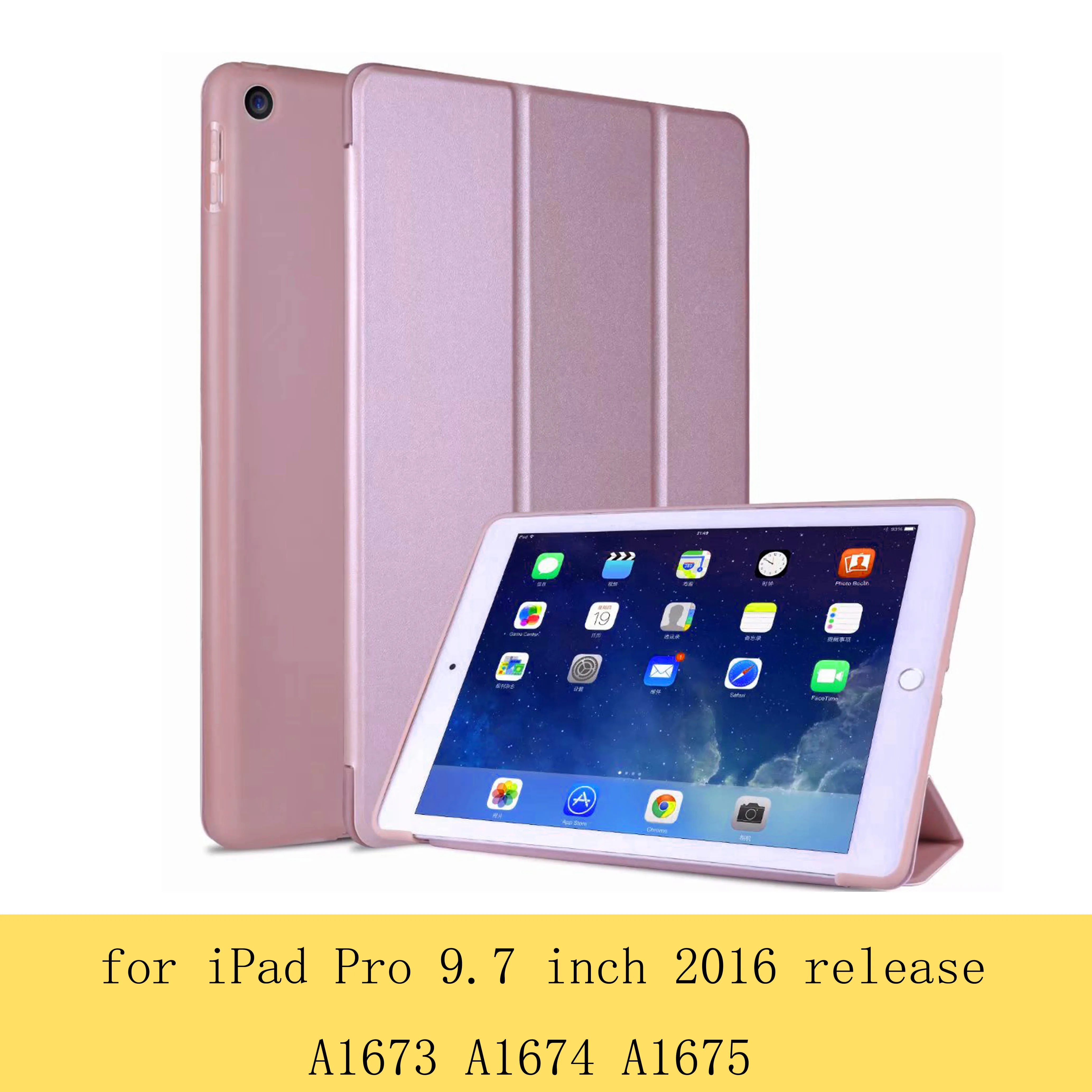 Чехол для ipad 9,7 дюймов 6th 'Pro 9,7 'для ipad 2 3 4: A1822A1954'A1673'A1396 сотовой сеткой из мягкой оболочки Smart sleep из искусственной кожи - Цвет: Pro 9.7  Rose