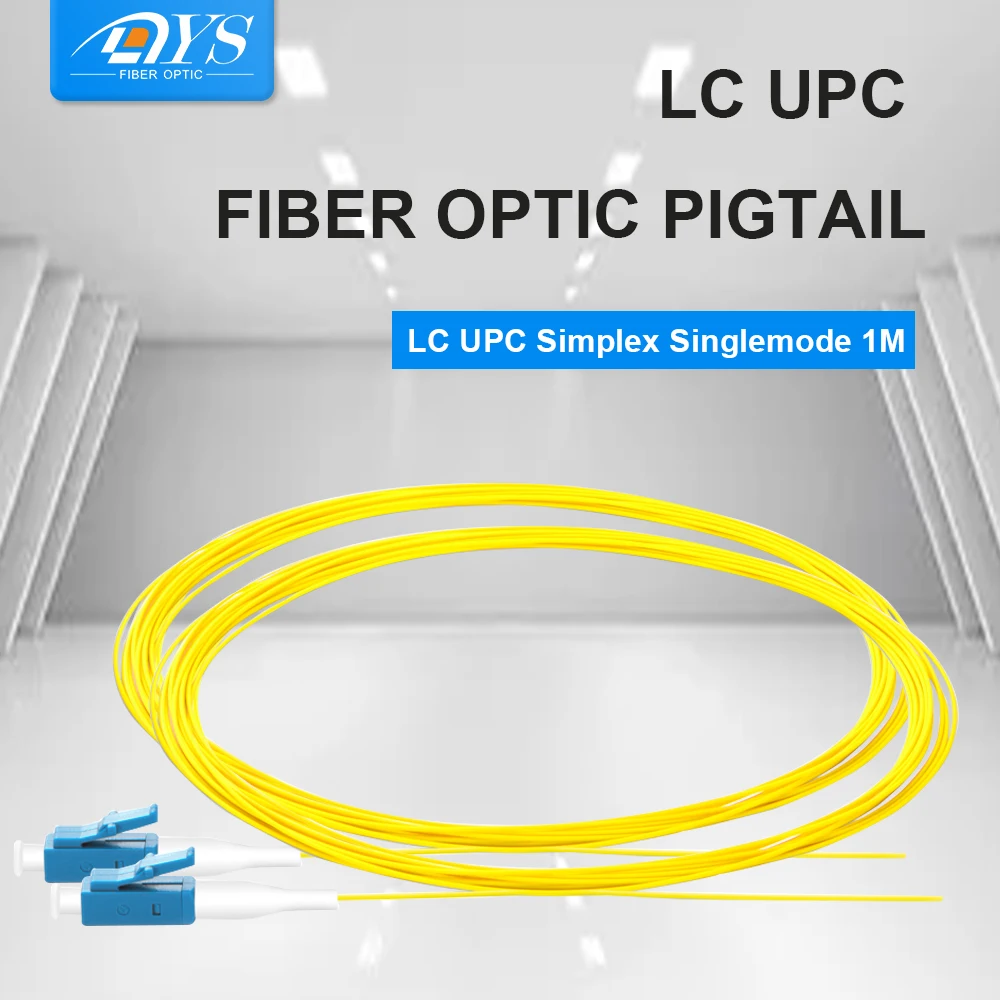 

Lots Simplex LC/UPC 9/125 Single Mode Fiber Optic Pigtail, 0.9mm LSZH Jacket G657A Fiber Cable 1Meter