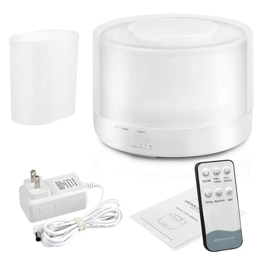 

4 in 1 500ML Ultrasonic Essential Oil Diffusers Cool Mist Humidifier Aromatherapy Diffuser with Remote Control Color Light Chang