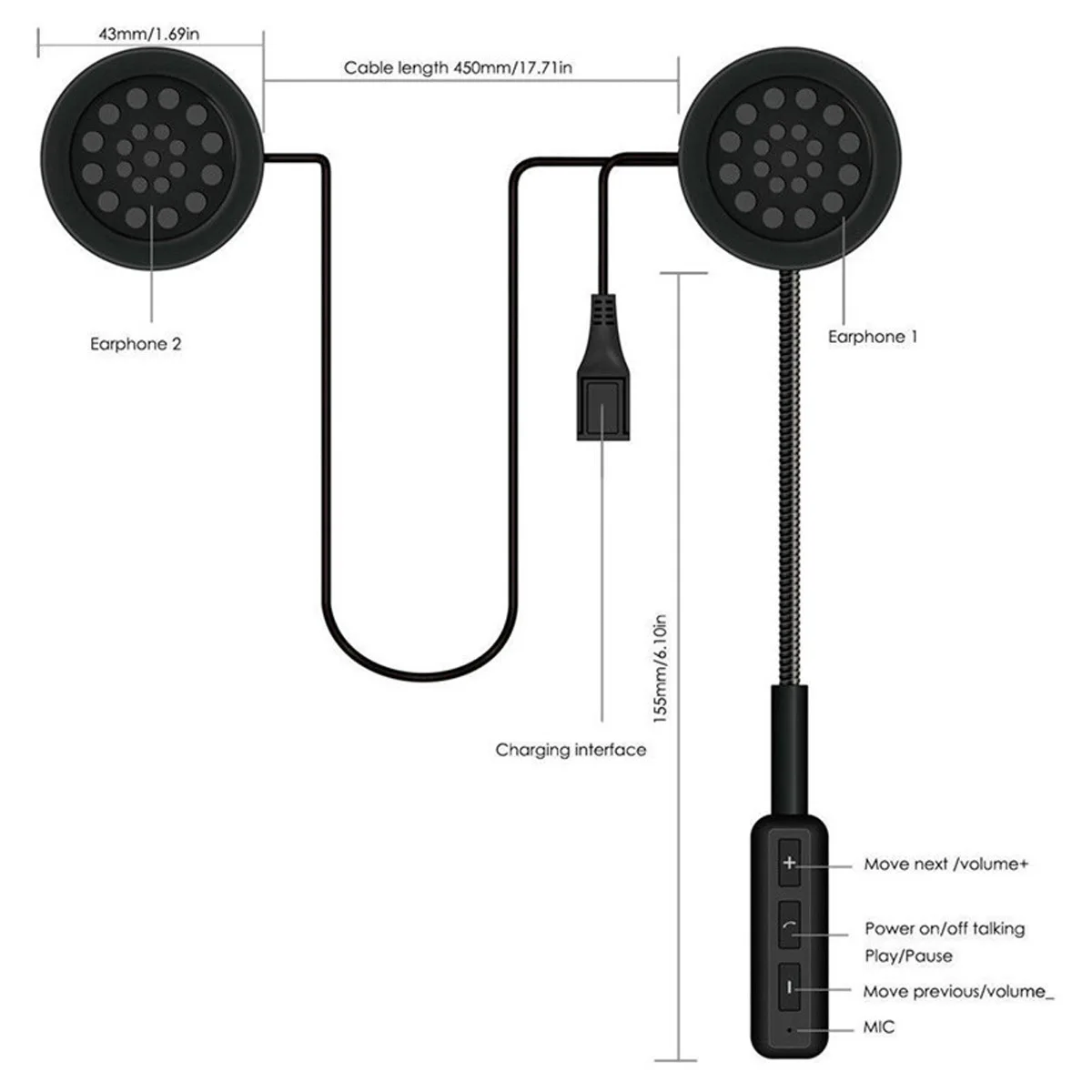 Мото шлем Bluetooth 5,0 Гарнитура Анти-помехи для мотоциклетного шлема езда домофон мото Hands Free наушники MP3 колонки