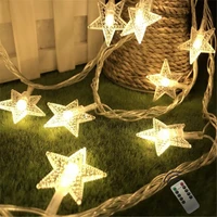 remote garland 10m 50led star string light christmas festoon led light garden decoration for bedroom wedding holiday party light