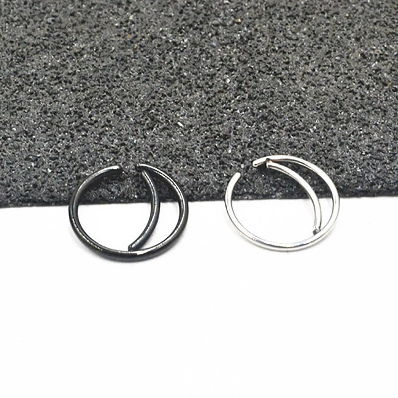 1PC Trendy Nose Hoop Ring Stainless Steel Piercing Earrings Body Jewelry Moon Shape Septum Clip | Украшения и аксессуары