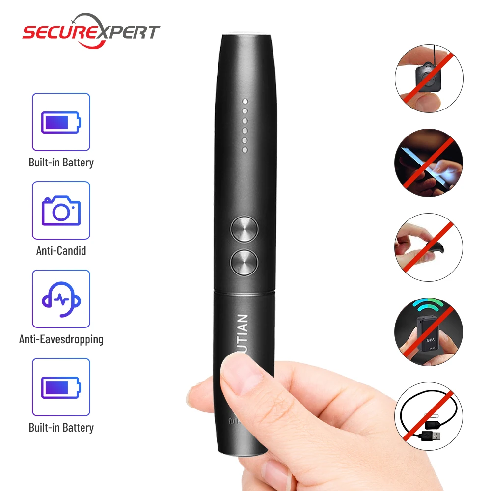 

WT09 Pen Detector Anti-sneak Camera Monitoring Anti-GPS Car Tracking Wiretapping Scanner Wireless Infrared Scanning Detector