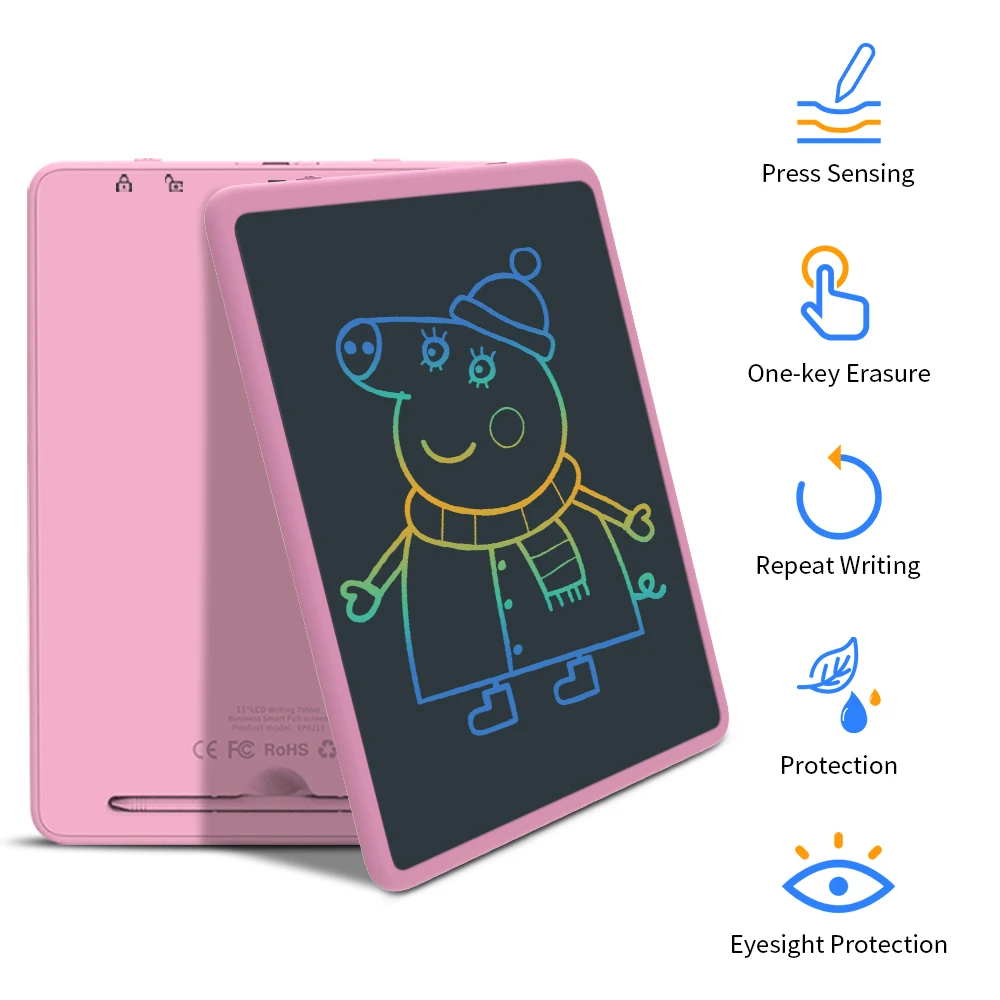 11 дюймовый ЖК планшет для письма офиса и школы стирает доска рисования