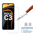 Закаленное стекло для Poco C3, защита экрана, прозрачное переднее защитное стекло, пленка для мобильного телефона для POCO C3 Pelicula De Vidro