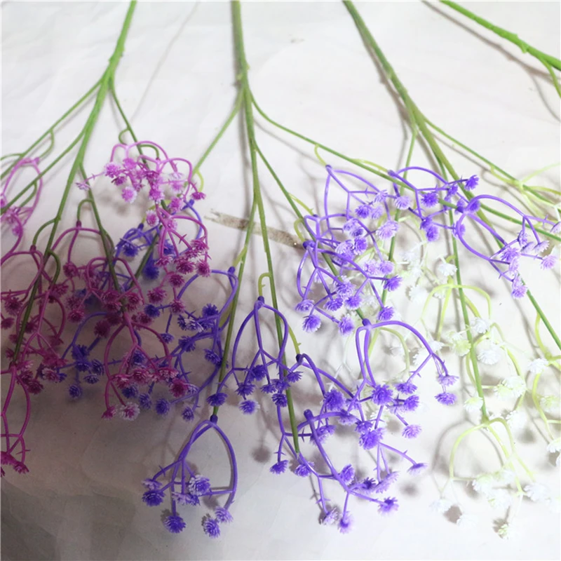 

White Gypsophila Artificial Flowers Wedding DIY Bouquet Decoration Arrangement Plastic Babies Breath Fake Flower Home Decor