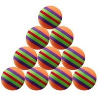 10 pcs eva rainbow balls throwing funny interactive play chewing rattle scratch toy pet dog supplies