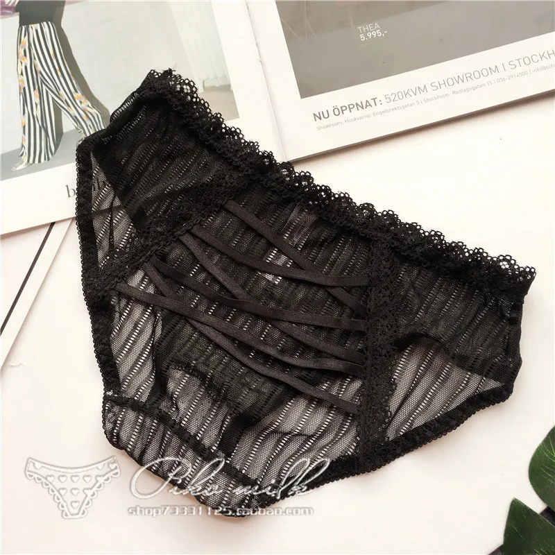 Женское Прозрачное нижнее белье сексуальные бесшовные кружевные трусики с