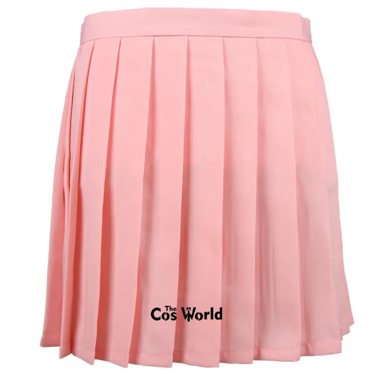 Light pink XS-3XL 17 одноцветное Цвета девушки девушка Высокая талия плиссированные юбки женские платья для JK школьная Униформа студентов ткани - Color: Light pink