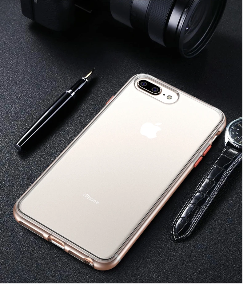 Для iPhone 8 7 чехол Magic Shadow IPAKY 6 6s Plus чехол с цветными кнопками Мягкий Бампер PC Гибридный противоударный чехол для iPhone 8 7 Plus чехол