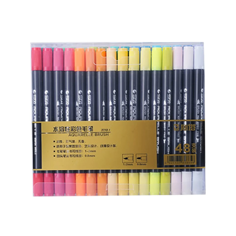 

24/36 шт., Цветные двусторонние кисти для рисования