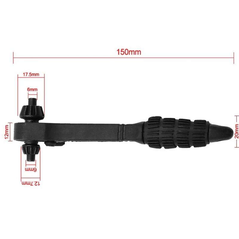 

Portable Hand Repairing Tool Dual Driver Head Fast Ratchet Wrench Screwdriver Bit Rod Quick Socket