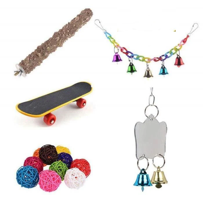 Игрушки для попугаев 14 шт. игрушки птиц когти рот укусы и набор игрушек против