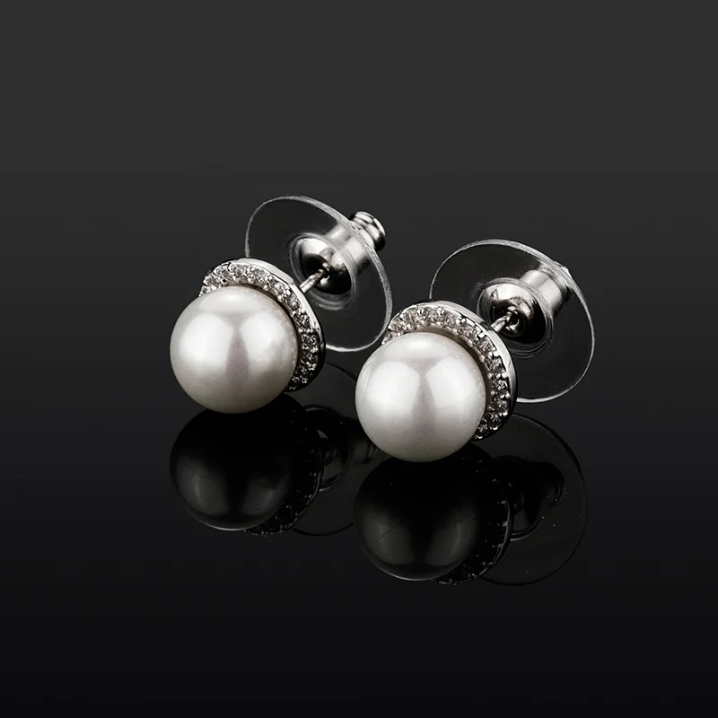 

1 Pair Simple Natural Pearl Hypoallergenic 925 Silver Needle Stud Earrings for Women Trendy Charm Jewelry Gift Drop Shipping