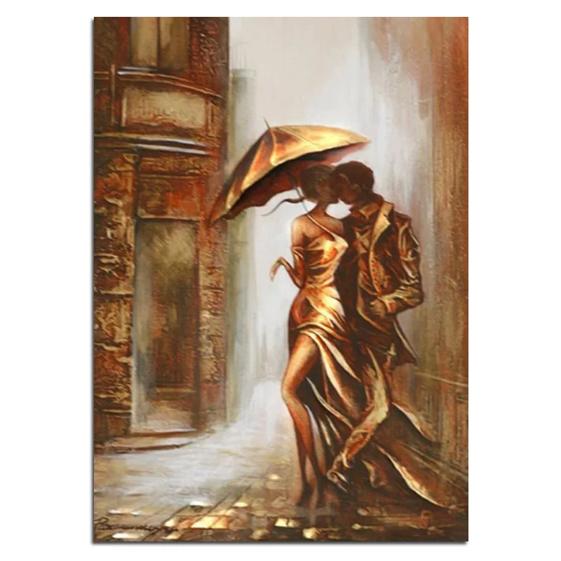 

Абстрактная картина на холсте Золотая пара