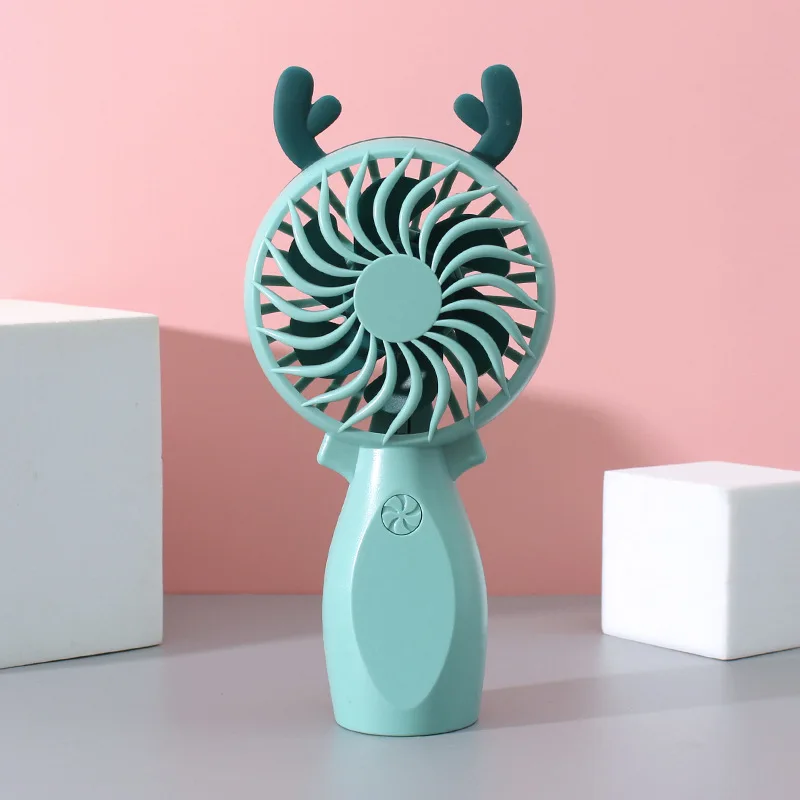 

USB Electric Fan 300mAh Rechargeable Cartoon Compact Portable Student And Children Handheld Mini Silent Natural Wind Fan
