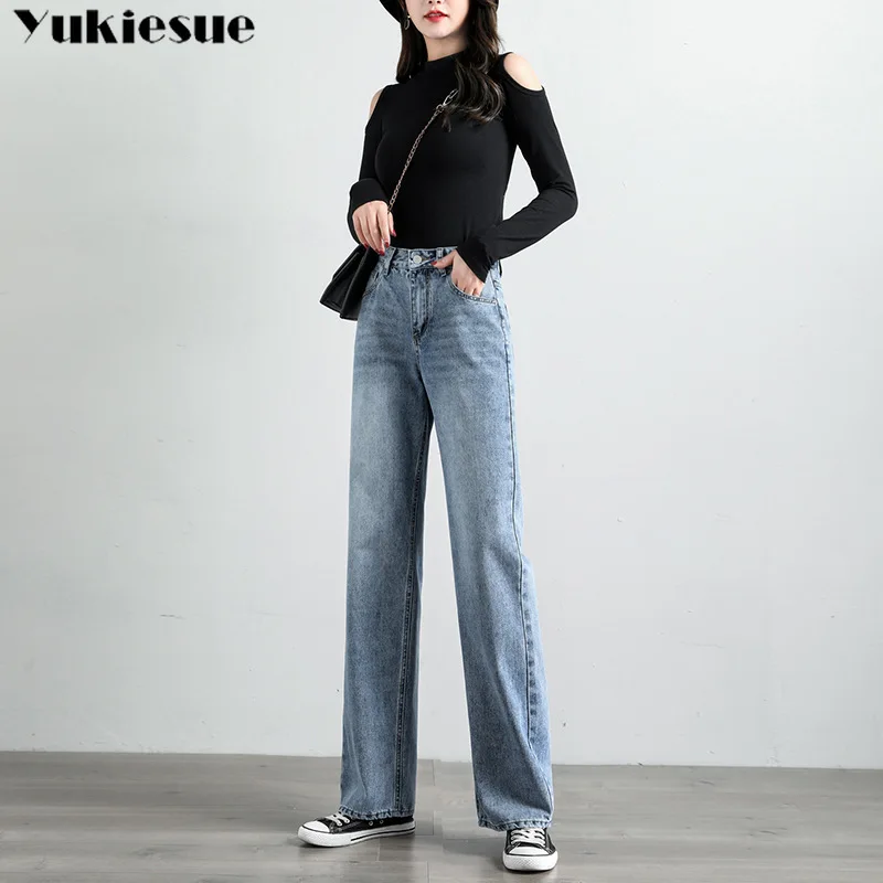 Шаровары 2020 винтажные джинсы с высокой талией Женские бойфренды женские