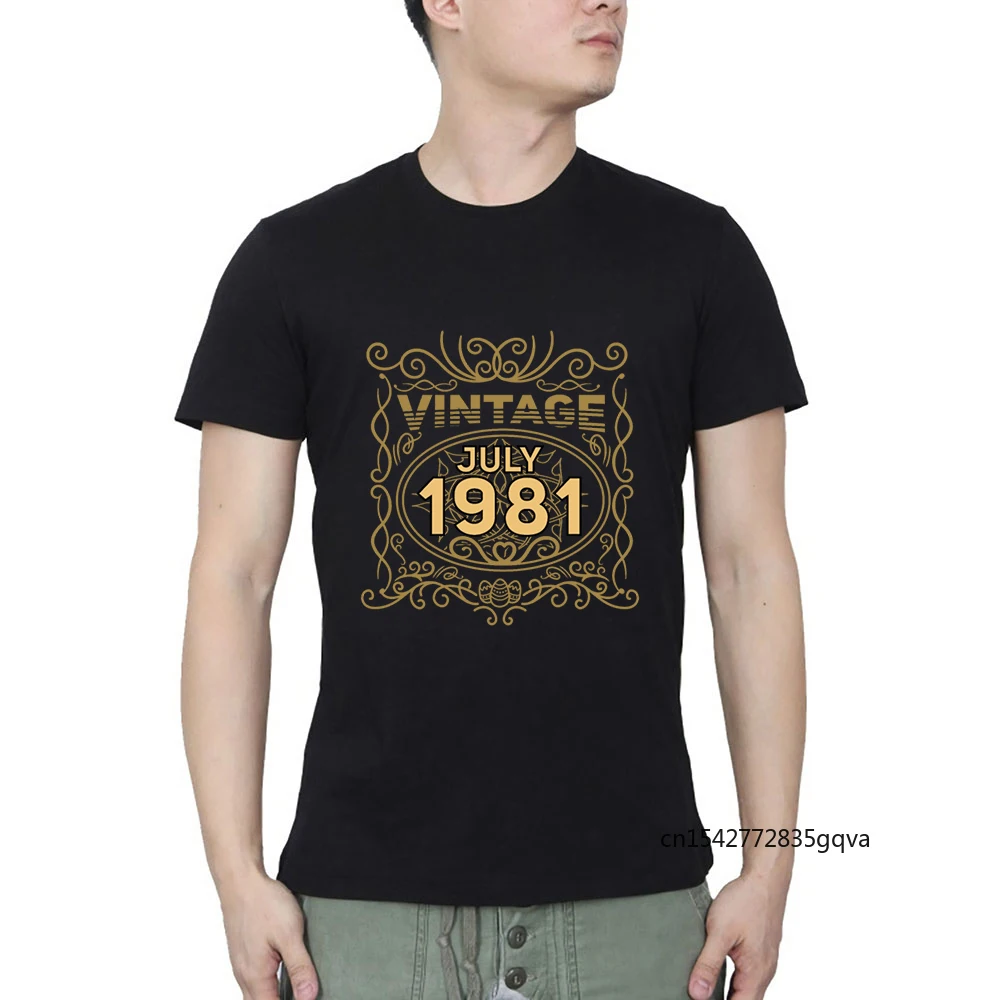 

Vintage July 1981 Retro Summer Casual Streetwear O Neck T-shirt Harajuku Casual O-Neck