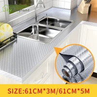 Kitchen Cabinet Tin Foil Paper Sticker High Temperature Wallpapers Self Adhesive Waterproof Table Cabinet Oil Proof Stickers