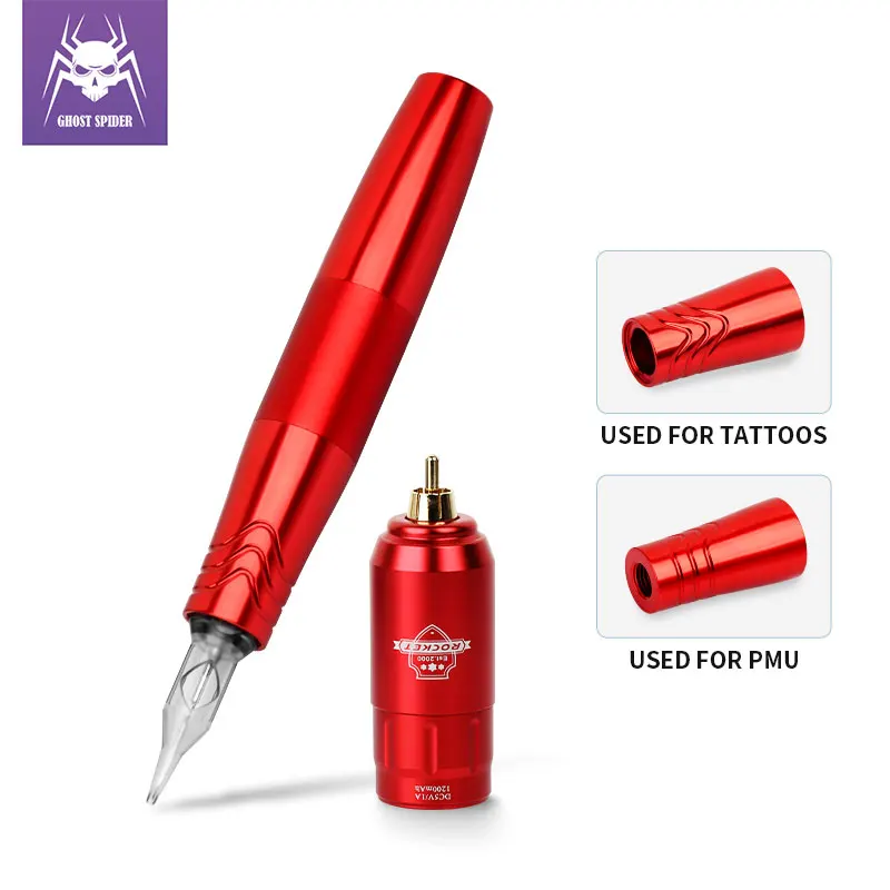Permanent Makeup Pen Dual Use Tattoo Pen with Wireless Tattoo Power Supply RCA Connection Power Supply Rotary Tattoo Pen