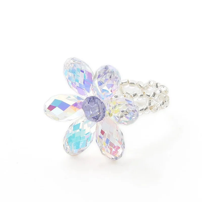 

Кольцо в форме капли воды, кольцо на указательный палец с хрустальным цветком 210310-46