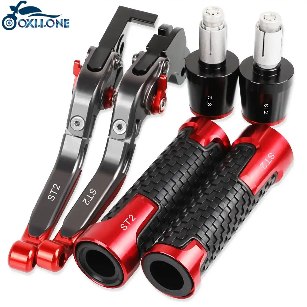 

ST2 Motorcycle Aluminum Brake Clutch Levers Handlebar Hand Grips ends For DUCATI ST2 ST 2 1998 1999 2000 2001 2002 2003