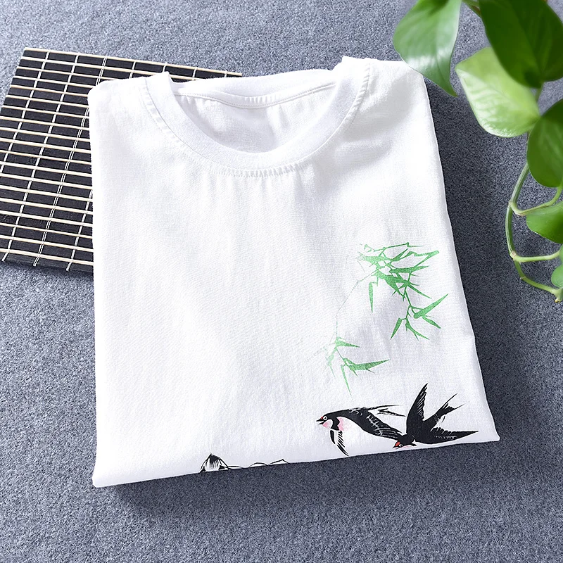 Футболка мужская с коротким рукавом Повседневная модная тенниска круглым