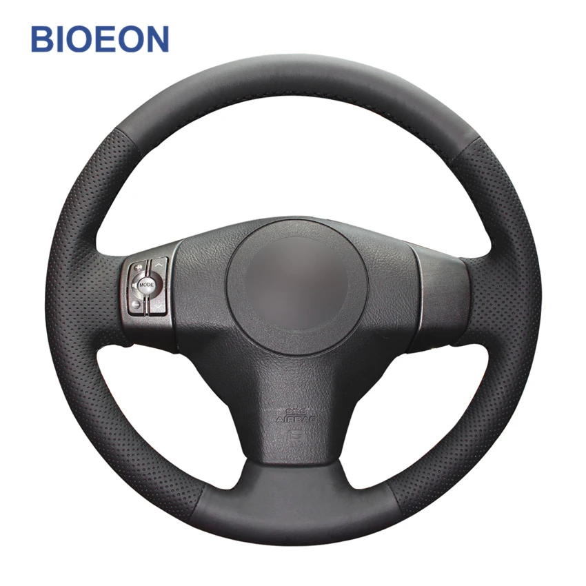 Чехлы рулевого колеса автомобиля из черной искусственной кожи для Toyota RAV4 2006 2012 Vios