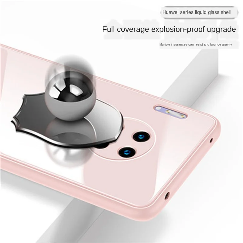 Роскошные жидкий силиконовый чехол для телефона из закаленного стекла HUAWEI P30 40 PRO